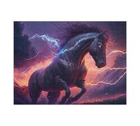 Rompecabezas para Adultos 1000pcs(52x38cm) Electric Lightning Horse Artwork Rompecabezas para Adultos Juegos Familiares Desafío Difícil Desafío Difícil 1000pcs(52x38cm)