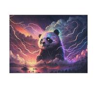 Rompecabezas para Adultos 1000pcs(52x38cm) Electric Panda Storms Over Fantasy Island Rompecabezas para Adultos Juego Familiar Corte De Precisión Cumpleaños Y Navidad 1000pcs(52x38cm)