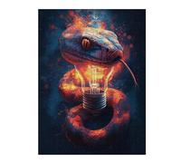 Rompecabezas para Adultos 1000pcs(52x38cm) Electric Snake Light Bulb Art Rompecabezas para Adultos Juguetes Antiestrés Carrera De Velocidad Manual Gran Regalo para Jugar 1000pcs(52x38cm)