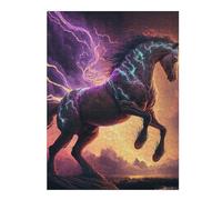 Rompecabezas para Adultos 1000pcs(52x38cm) Electric Storm Horse Artwork Rompecabezas para Adultos Juego Familiar Corte De Precisión Cumpleaños Y Navidad 1000pcs(52x38cm)