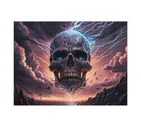 Rompecabezas para Adultos 1000pcs(52x38cm) Electric Storm Skull -5 Rompecabezas para Adultos Juguetes Antiestrés Desafío Educativo De Corte De Precisión 1000pcs(52x38cm)
