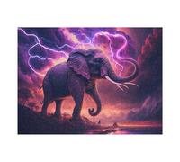 Rompecabezas para Adultos 1000pcs(52x38cm) Enchanted Elephant Stormscape Rompecabezas para Adultos Juegos Relajantes Pero Divertidos Y Humorísticos Regalo De Cumpleaños, Regalos, 1000pcs(52x38cm)