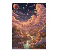 Rompecabezas para Adultos 1000pcs(52x38cm) Fantasy Cloud City with Balloons Rompecabezas para Adultos Juego De Ingenio Corte De Precisión Actividades Divertidas En Casa 1000pcs(52x38cm)