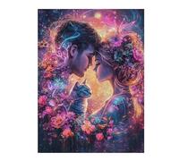 Rompecabezas para Adultos 1000pcs(52x38cm) Fantasy Lovers with Cat -1 Rompecabezas para Adultos Juego De Ingenio Corte De Precisión Actividades Divertidas En Casa 1000pcs(52x38cm)