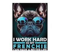 Rompecabezas para Adultos 1000pcs(52x38cm) Funny French Bulldog Quote Rompecabezas para Adultos Juego Familiar Corte De Precisión Cumpleaños Y Navidad 1000pcs(52x38cm)