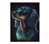 Rompecabezas para Adultos 1000pcs(52x38cm) Galactic Dachshund Art Print -2 Rompecabezas para Adultos Juego De Ingenio Regalo De Cumpleaños Desafío Educativo 1000pcs(52x38cm)