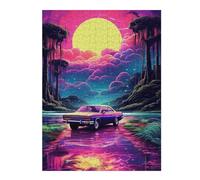 Rompecabezas para Adultos 1000pcs(52x38cm) Neon Sunset Drive Rompecabezas para Adultos Juego Familiar Difícil Cumpleaños 1000pcs(52x38cm)