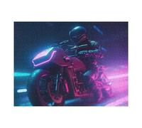 Rompecabezas para Adultos 1000pcs(52x38cm) Neon Synthwave Rider Rompecabezas para Adultos Juegos Relajantes para La Diversión Familiar Difícil Y Desafiante 1000pcs(52x38cm)