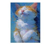 Rompecabezas para Adultos 1000pcs(52x38cm) Painted Cat Art Print Rompecabezas para Adultos Juego De Ingenio Regalo De Cumpleaños Desafío Educativo 1000pcs(52x38cm)