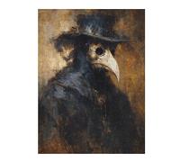 Rompecabezas para Adultos 1000pcs(52x38cm) Plague Doctor Crow Art Print Rompecabezas Juego De Ingenio Regalos para Mujeres Cumpleaños Y Navidad 1000pcs(52x38cm)