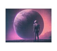 Rompecabezas para Adultos 1000pcs(52x38cm) Purple Planet Astronaut Rompecabezas para Adultos Juegos Relajantes Pero Divertidos Y Humorísticos Regalo De Cumpleaños, Regalos, 1000pcs(52x38cm)
