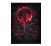 Rompecabezas para Adultos 1000pcs(52x38cm) Red Moon Dragon Sword Art Print Rompecabezas para Adultos Juego De Ingenio Regalo De Cumpleaños Desafío Educativo 1000pcs(52x38cm)