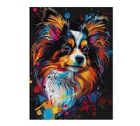 Rompecabezas para Adultos 1000pcs(52x38cm) Rompecabezas Colorful Papillon Dog Art Print Rompecabezas para Adultos Juegos Familiares Ensamblaje De Patrones Difícil Y Desafiante 1000pcs(52x38cm)
