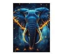 Rompecabezas para Adultos 1000pcs(52x38cm) Rompecabezas Enchanted Glowing Elephant Art Print Rompecabezas para Adultos Juegos Familiares Ensamblaje De Patrones Difícil Y Desafiante 1000pcs(52x38cm)