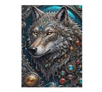 Rompecabezas para Adultos 1000pcs(52x38cm) Rompecabezas Galactic Overlord Wolf Rompecabezas para Adultos Juguete Decoración De Pared Desafío Difícil Difícil Y Desafío 1000pcs(52x38cm)