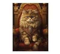 Rompecabezas para Adultos 1000pcs(52x38cm) Royal Persian Cat Throne Rompecabezas para Adultos Juego De Ingenio Corte De Precisión Actividades Divertidas En Casa 1000pcs(52x38cm)