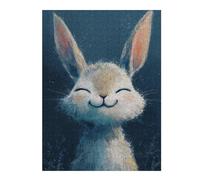 Rompecabezas para Adultos 1000pcs(52x38cm) Smiling Bunny Illustration Rompecabezas Juegos Relajantes Difícil Difícil Desafiante De Completar 1000pcs(52x38cm)