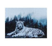 Rompecabezas para Adultos 1000pcs(52x38cm) Tiger and Forest Rompecabezas para Adultos Juguetes Antiestrés Desafío Educativo De Corte De Precisión 1000pcs(52x38cm)