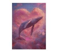 Rompecabezas para Adultos 1000pcs(52x38cm) Whale in Pink Clouds Rompecabezas para Adultos Juego De Ingenio Decoración De Pared Cumpleaños 1000pcs(52x38cm)