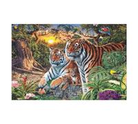 Rompecabezas para Adultos 1000pcs(75x50cm) Amazon Rainforest Tigers Family Rompecabezas para Adultos Juegos Relajantes Alivia El Estrés Desafiante De Completar 1000pcs(75x50cm)
