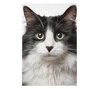Rompecabezas para Adultos 1000pcs(75x50cm) Black & White Fluffy Cat Rompecabezas para Adultos Juguetes Antiestrés Regalo De Cumpleaños Desafiante De Completar 1000pcs(75x50cm)