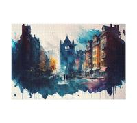 Rompecabezas para Adultos 1000pcs(75x50cm) City Watercolor Rompecabezas para Adultos Juegos Familiares Regalos para Mujeres Regalos para Amigos Y Familiares 1000pcs(75x50cm)