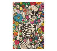 Rompecabezas para Adultos 1000pcs(75x50cm) Colorful Floral Skeleton Art Print Rompecabezas para Adultos Juguetes Antiestrés Carrera De Velocidad Manual Gran Regalo para Jugar 1000pcs(75x50cm)