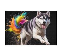 Rompecabezas para Adultos 1000pcs(75x50cm) Colorful Husky Tail Explosion Rompecabezas para Adultos Juego Práctico Difícil Difícil Cumpleaños Y Navidad 1000pcs(75x50cm)