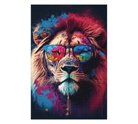 Rompecabezas para Adultos 1000pcs(75x50cm) Colorful Lion Sunglasses Art Print -2 Rompecabezas Juguetes Antiestrés Corte De Precisión Cumpleaños Y Navidad 1000pcs(75x50cm)