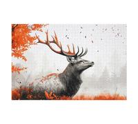 Rompecabezas para Adultos 1000pcs(75x50cm) Deer in Autumnal Forest Rompecabezas para Adultos Juego Familiar Corte De Precisión Cumpleaños Y Navidad 1000pcs(75x50cm)