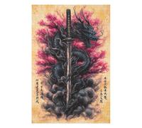Rompecabezas para Adultos 1000pcs(75x50cm) Dragon Sword Art Print -1 Rompecabezas para Adultos Juguetes Antiestrés Regalo De Cumpleaños Desafiante De Completar 1000pcs(75x50cm)
