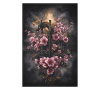 Rompecabezas para Adultos 1000pcs(75x50cm) Dragon Sword with Cherry Blossoms -2 Rompecabezas para Adultos Juguetes Antiestrés Regalo De Cumpleaños Desafiante De Completar 1000pcs(75x50cm)