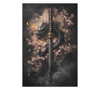 Rompecabezas para Adultos 1000pcs(75x50cm) Dragon Sword with Cherry Blossoms -4 Rompecabezas para Adultos Juguetes DIY Decoración De Pared Cumpleaños Y Navidad 1000pcs(75x50cm)