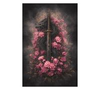 Rompecabezas para Adultos 1000pcs(75x50cm) Dragon Sword with Pink Flowers Rompecabezas para Adultos Juguetes DIY Decoración De Pared Cumpleaños Y Navidad 1000pcs(75x50cm)