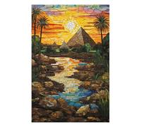 Rompecabezas para Adultos 1000pcs(75x50cm) Egyptian Sunset Mosaic Art Rompecabezas para Adultos Juguetes DIY Decoración De Pared Cumpleaños Y Navidad 1000pcs(75x50cm)
