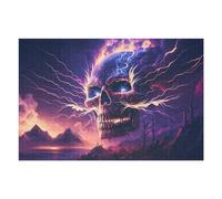 Rompecabezas para Adultos 1000pcs(75x50cm) Electric Skull Landscape Rompecabezas para Adultos Juegos Relajantes Alivia El Estrés Desafiante De Completar 1000pcs(75x50cm)