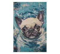 Rompecabezas para Adultos 1000pcs(75x50cm) French Bulldog in Water Painting Rompecabezas para Adultos Juego De Ingenio Corte De Precisión Actividades Divertidas En Casa 1000pcs(75x50cm)