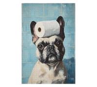 Rompecabezas para Adultos 1000pcs(75x50cm) Funny French Bulldog with Toilet Paper-2 Rompecabezas para Adultos Juguetes Antiestrés Carrera De Velocidad Manual Gran Regalo para Jugar 1000pcs(75x50cm)