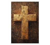 Rompecabezas para Adultos 1000pcs(75x50cm) Golden Cross Wall Art Rompecabezas para Adultos Juego De Ingenio Regalo De Cumpleaños Cumpleaños Y Navidad 1000pcs(75x50cm)