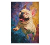 Rompecabezas para Adultos 1000pcs(75x50cm) Happy French Bulldog Painting Rompecabezas para Adolescentes Juguetes Antiestrés Desafío Difícil Regalo De Cumpleaños, Regalos, 1000pcs(75x50cm)