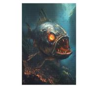 Rompecabezas para Adultos 1000pcs(75x50cm) Horror Piranha Dark Demon Rompecabezas para Adultos Juegos Relajantes Alivia El Estrés Desafiante De Completar 1000pcs(75x50cm)