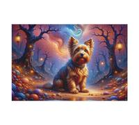 Rompecabezas para Adultos 1000pcs(75x50cm) Magical Forest with Cute Dog Rompecabezas para Adultos Juegos Relajantes Alivia El Estrés Desafiante De Completar 1000pcs(75x50cm)