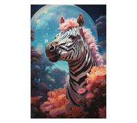 Rompecabezas para Adultos 1000pcs(75x50cm) Magical Zebra in Fantasy Forest Rompecabezas para Adultos Juego Familiar Mejora La Memoria Interacción Entre Padres E Hijos 1000pcs(75x50cm)