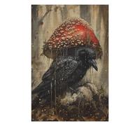 Rompecabezas para Adultos 1000pcs(75x50cm) Mystical Forest Crow with Mushroom Hat Rompecabezas para Adolescentes Juguetes Antiestrés Desafío Difícil Regalo De Cumpleaños, Regalos, 1000pcs(75x50cm)
