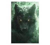 Rompecabezas para Adultos 1000pcs(75x50cm) Mystical Wolf in Green Smoke Rompecabezas para Adultos Juego Familiar Corte De Precisión Cumpleaños Y Navidad 1000pcs(75x50cm)