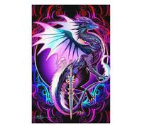 Rompecabezas para Adultos 1000pcs(75x50cm) Neon Dragon Sword Art Print Rompecabezas Juego De Ingenio Regalos para Mujeres Cumpleaños Y Navidad 1000pcs(75x50cm)