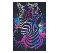 Rompecabezas para Adultos 1000pcs(75x50cm) Neon Zebra Headphones Art Print Rompecabezas para Adultos Juego De Ingenio Decoración De Pared Cumpleaños 1000pcs(75x50cm)