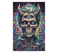 Rompecabezas para Adultos 1000pcs(75x50cm) Psychedelic Devil Skull Art Print-1 Rompecabezas para Adultos Juego De Ingenio Regalo De Cumpleaños Cumpleaños Y Navidad 1000pcs(75x50cm)