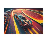 Rompecabezas para Adultos 1000pcs(75x50cm) Racing Car Speeding on Neon Track Rompecabezas para Adultos Juegos Familiares Regalos para Mujeres Regalos para Amigos Y Familiares 1000pcs(75x50cm)