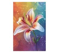 Rompecabezas para Adultos 1000pcs(75x50cm) Rainbow Lily Flower Art Print-1 Rompecabezas para Adultos Juego De Ingenio Regalo De Cumpleaños Cumpleaños Y Navidad 1000pcs(75x50cm)